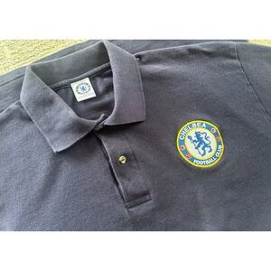 Chelsea FC Polo Shirt Men's XL Blue Crest Official Soccer Club Top